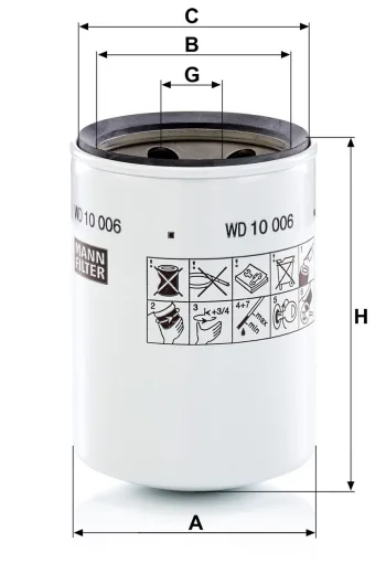 Filtr oleju Mann Filter WD10006 — zdjęcie 2