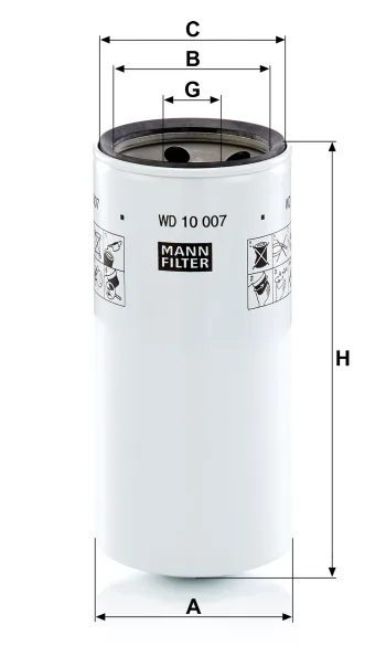 Filtr hydrauliczny Mann Filter WD10007 — zdjęcie 2