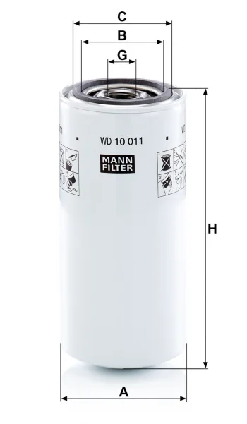 Filtr oleju Mann Filter WD10011 — zdjęcie 2