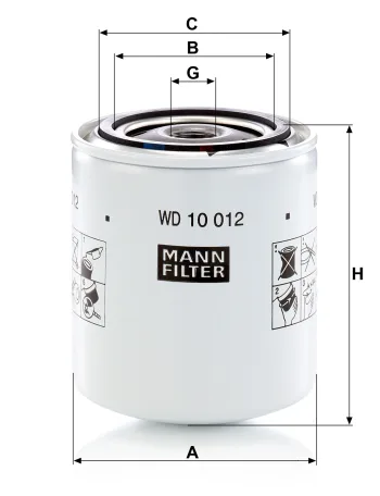 Filtr hydrauliczny Mann Filter WD10012 — zdjęcie 2
