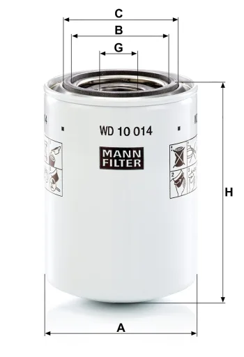 Filtr oleju Mann Filter WD10014 — zdjęcie 2