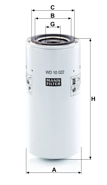Filtr hydrauliczny Mann Filter WD10022 — zdjęcie 2