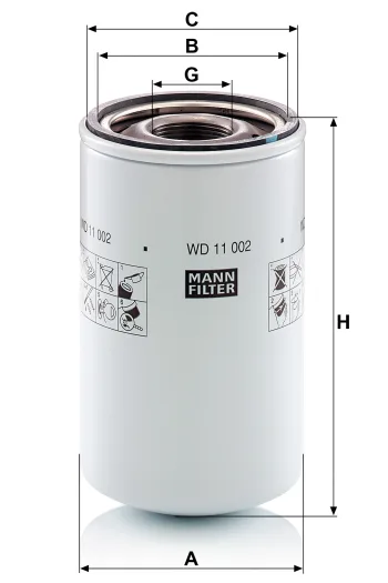 Filtr hydrauliczny Mann Filter WD11002 — zdjęcie 2