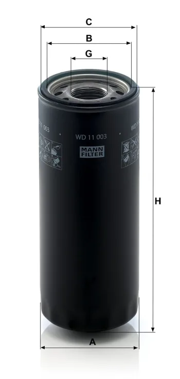 Filtr oleju Mann Filter WD11003 — zdjęcie 2