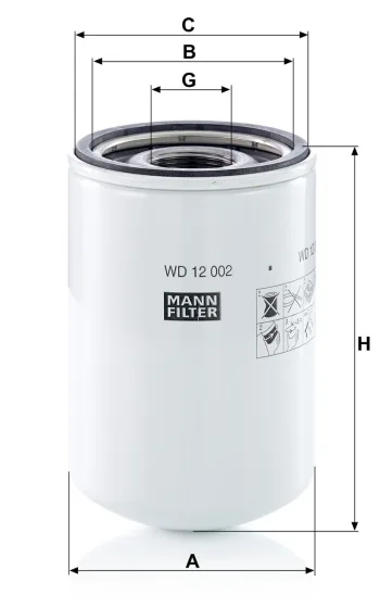 Filtr oleju Mann Filter WD12002 — zdjęcie 2