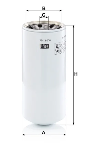 Filtr oleju Mann Filter WD13006x — zdjęcie 2