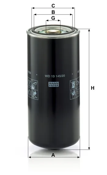 Filtr oleju Mann Filter WD13145/20 — zdjęcie 2
