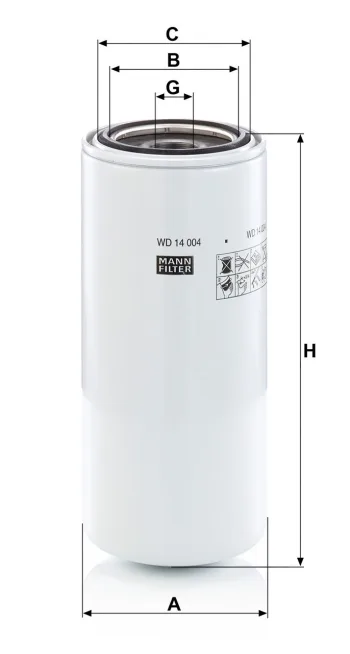 Filtr oleju Mann Filter WD14004 — zdjęcie 2