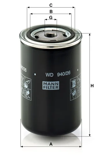 Filtr oleju Mann Filter WD940/26 — zdjęcie 2
