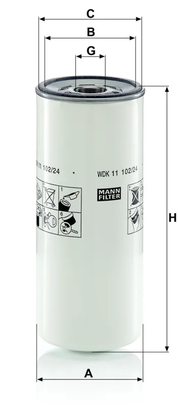 Filtr paliwa Mann Filter WDK11102/24 — zdjęcie 3
