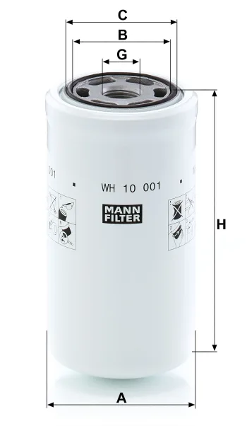 Filtr hydrauliczny Mann Filter WH10001 — zdjęcie 2