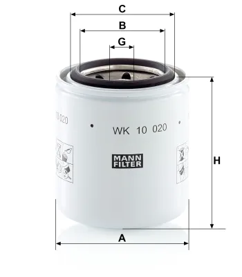 Filtr paliwa Mann Filter WK10020 — zdjęcie 2