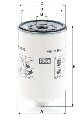 Filtr paliwa Mann Filter WK1150/2 — zdjęcie 2