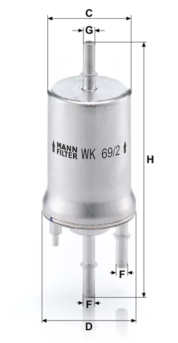 Filtr paliwa Mann Filter WK69/2 — zdjęcie 3