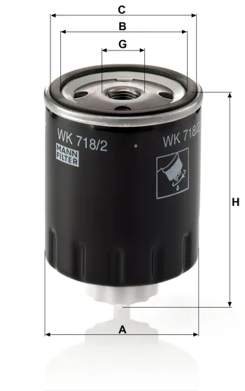 Filtr paliwa Mann Filter WK718/2 — zdjęcie 2