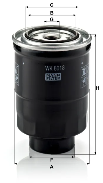 Filtr paliwa Mann Filter WK8018X — zdjęcie 2