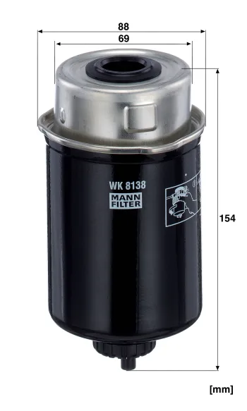 Filtr paliwa Mann Filter WK8138 — zdjęcie 2