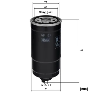Filtr paliwa Mann Filter WK82 — zdjęcie 2