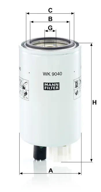 Filtr paliwa Mann Filter WK9040 — zdjęcie 2