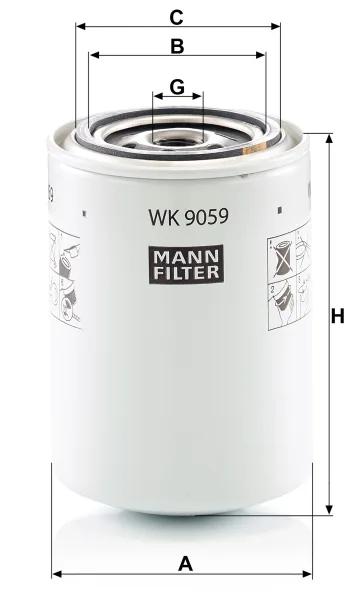 Filtr paliwa Mann Filter WK9059 — zdjęcie 2