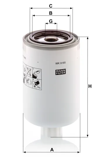 Filtr paliwa Mann Filter WK9165x — zdjęcie 2
