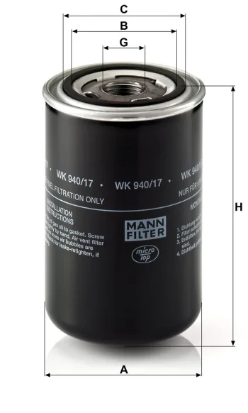 Filtr paliwa Mann Filter WK940/17 — zdjęcie 2