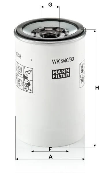 Filtr paliwa Mann Filter WK940/33x — zdjęcie 2