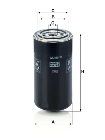 Filtr paliwa Mann Filter WK950/21 — zdjęcie 2