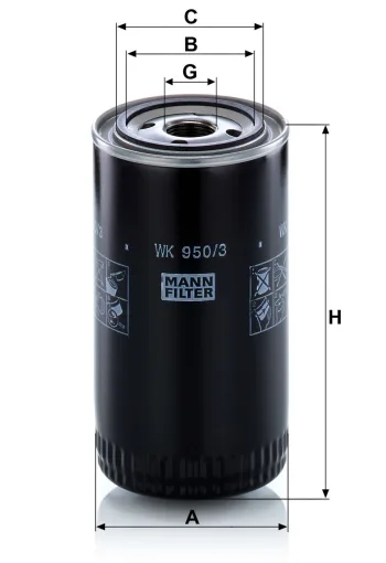 Filtr paliwa Mann Filter WK950/3 — zdjęcie 2