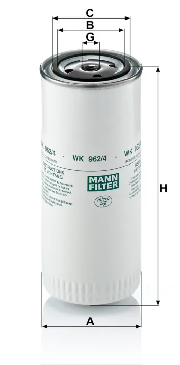 Filtr paliwa Mann Filter WK962/4 — zdjęcie 2