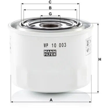 Filtr oleju Mann Filter WP10003 — zdjęcie 2