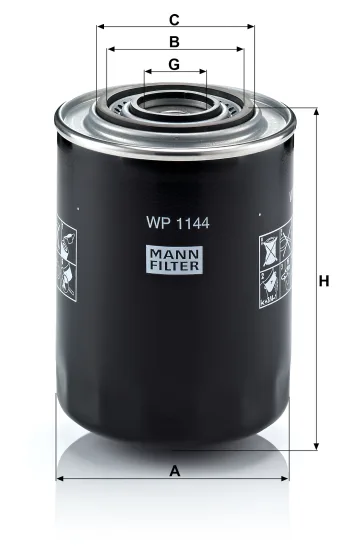 Filtr oleju Mann Filter WP1144 — zdjęcie 2