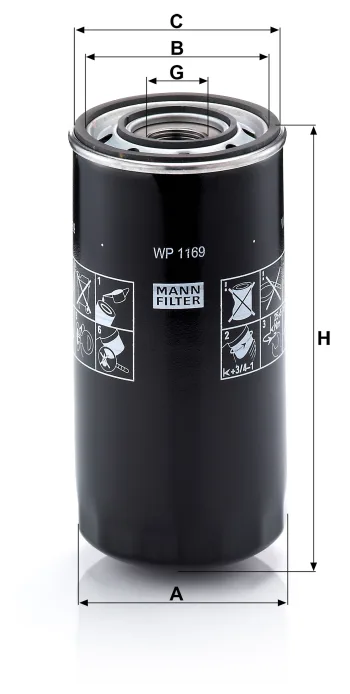 Filtr oleju Mann Filter WP1169 — zdjęcie 2