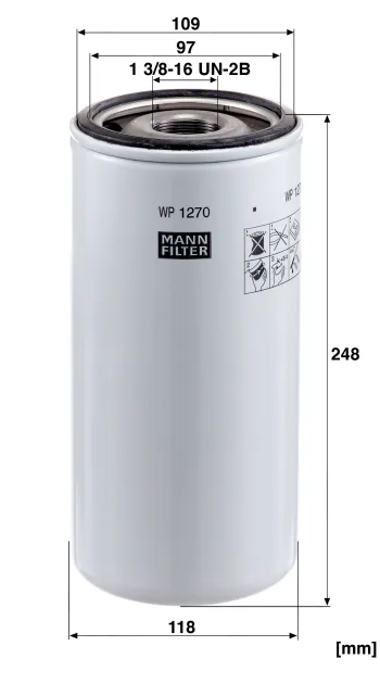 Filtr oleju Mann Filter WP1270 — zdjęcie 2