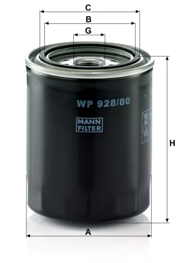 Filtr oleju Mann Filter WP928/80 — zdjęcie 2